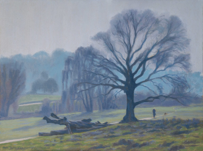 chorleywood oil painting spring evening