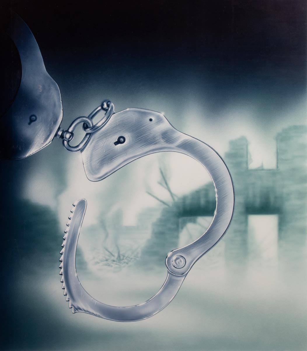 Book cover original artwork Point Crime Smokescreen - Marks and Pixels