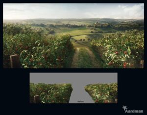 digital matte painting for Sodebo advertisement