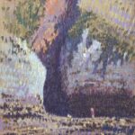 flamborough cave oil pastel drawing