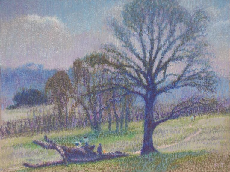 Spring Chorleywood common painting