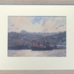 Newlyn harbour evening pastel
