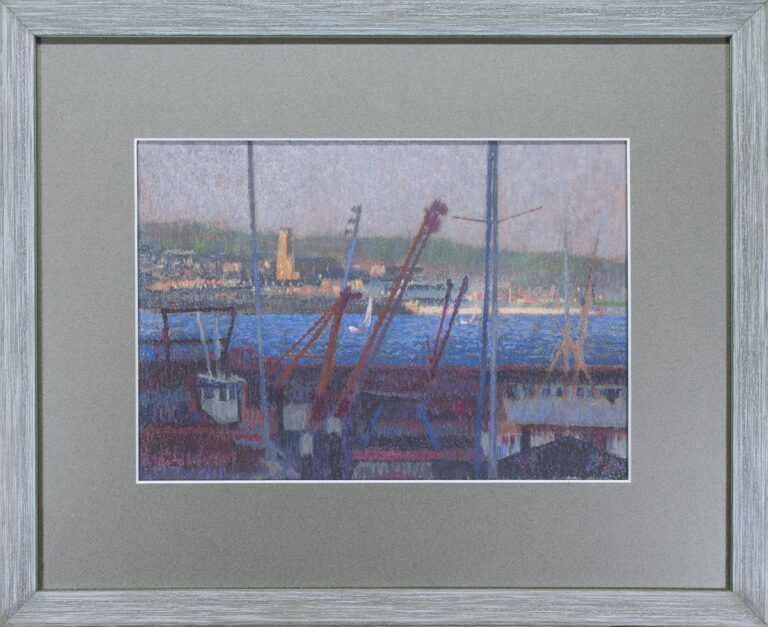 Penzance from Newlyn evening light